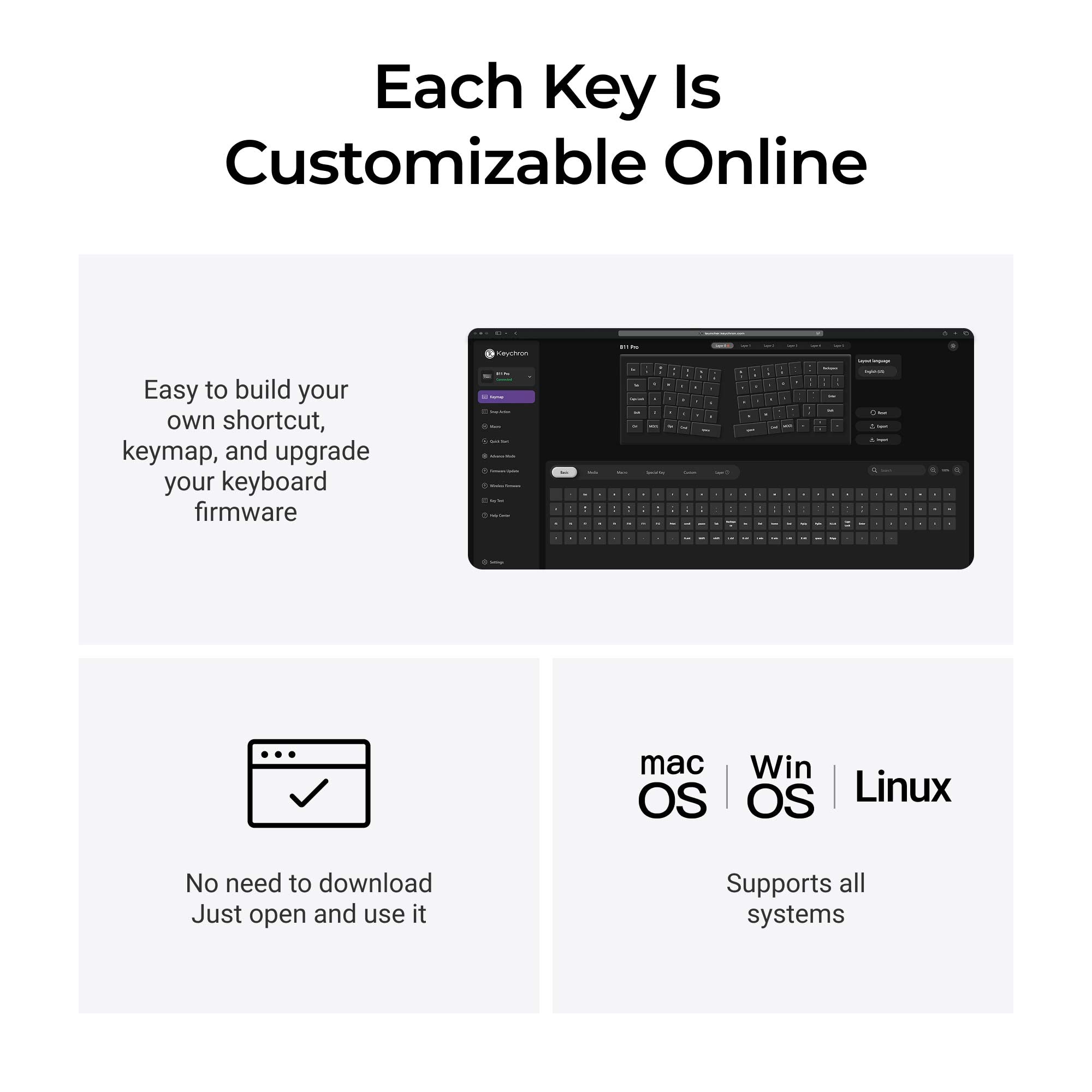 Keychron B11 Pro Ultra-Slim Wireless Foldable Keyboard - Image 8