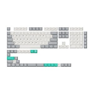 Cherry Profile Double-Shot PBT Full Set Keycaps - Dolch Red. Gray White Mint. Blue Black Yellow