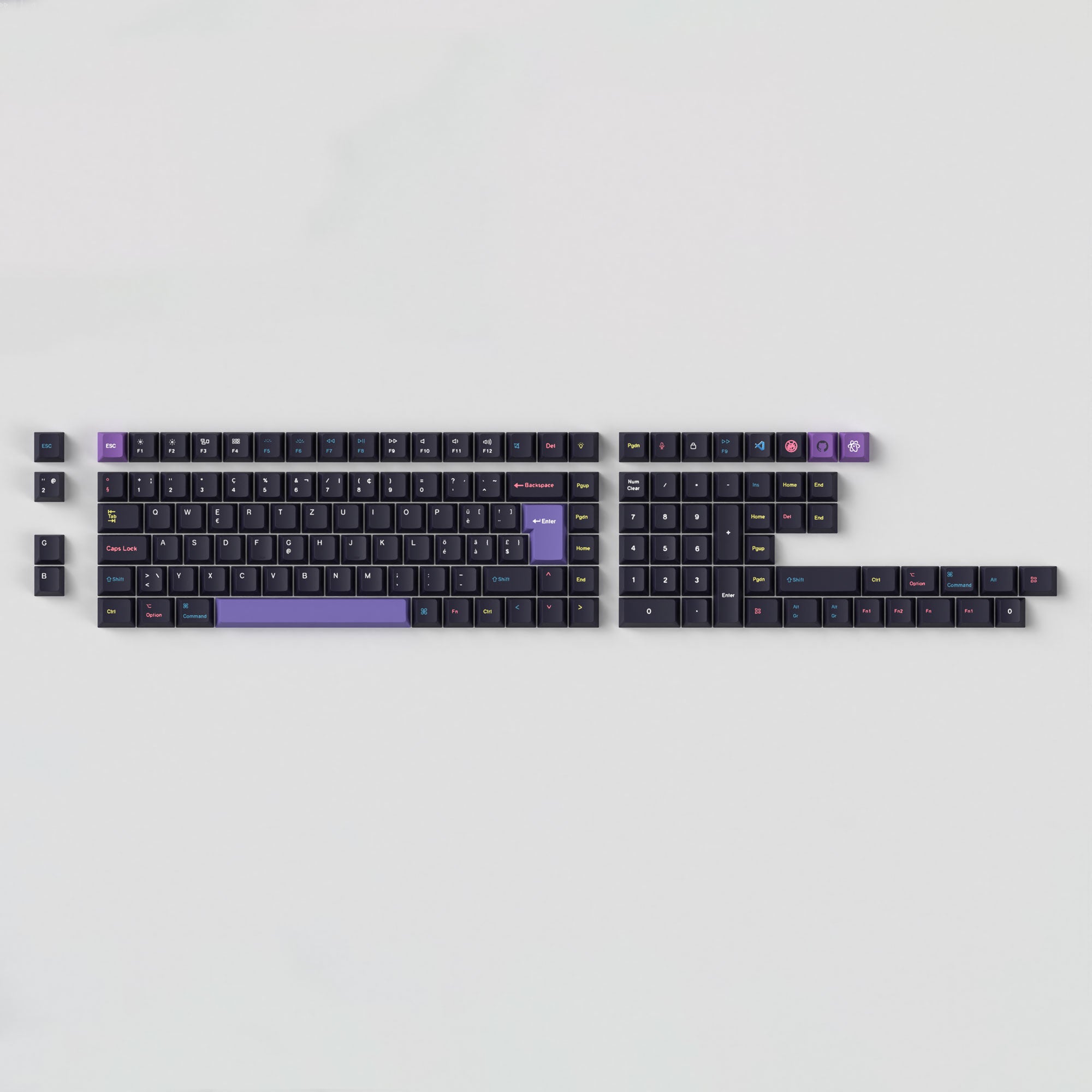ISO Cherry Profile Dye-Sub PBT Full Set Keycap Set - Developer - Image 5