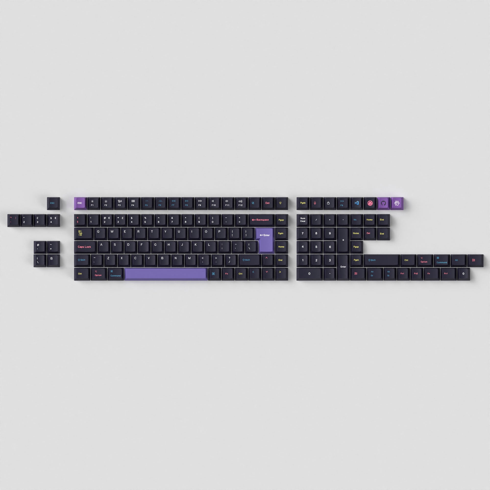 ISO Cherry Profile Dye-Sub PBT Full Set Keycap Set - Developer - Image 6