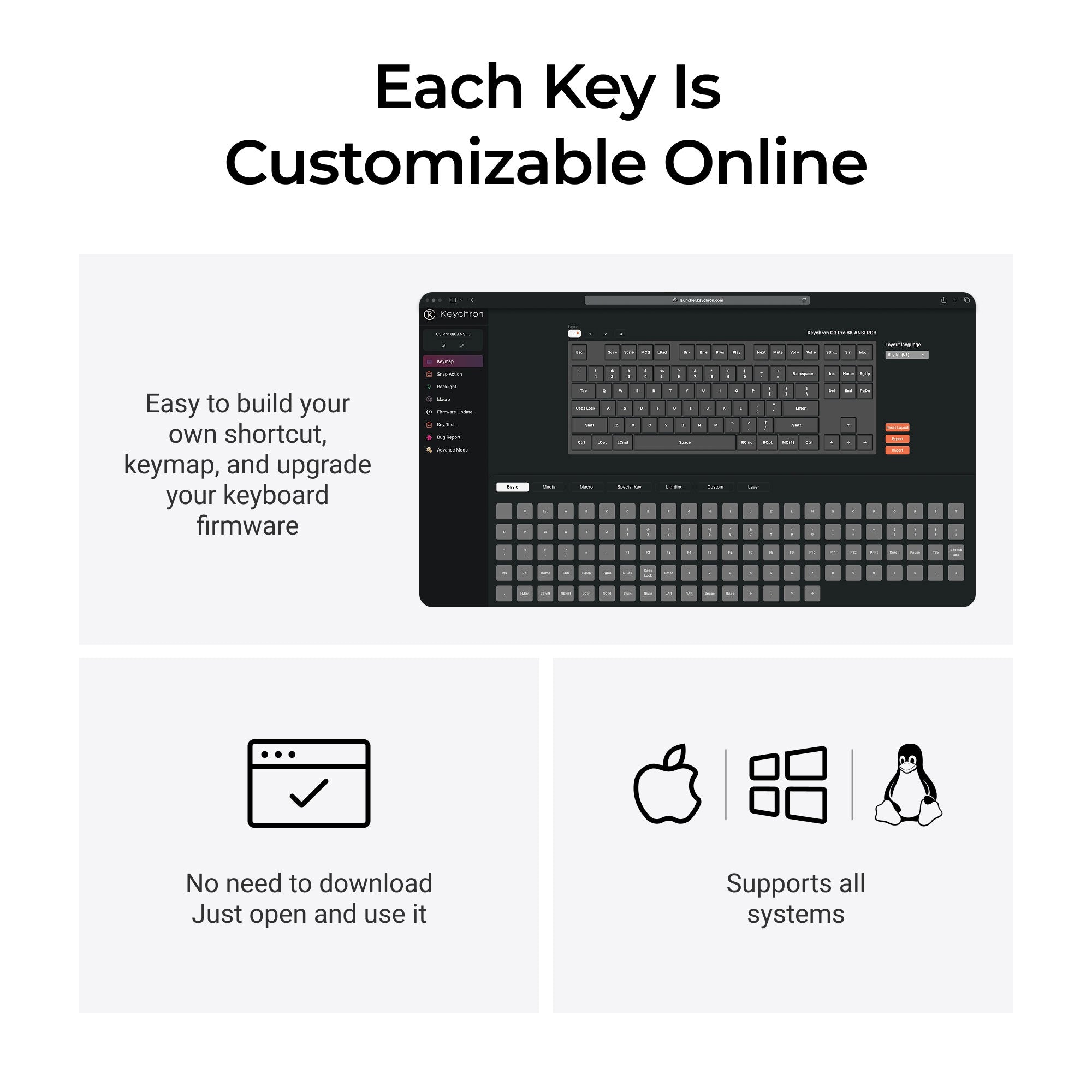 Keychron C3 Pro 8K QMK Wired Custom Mechanical Keyboard - Image 5