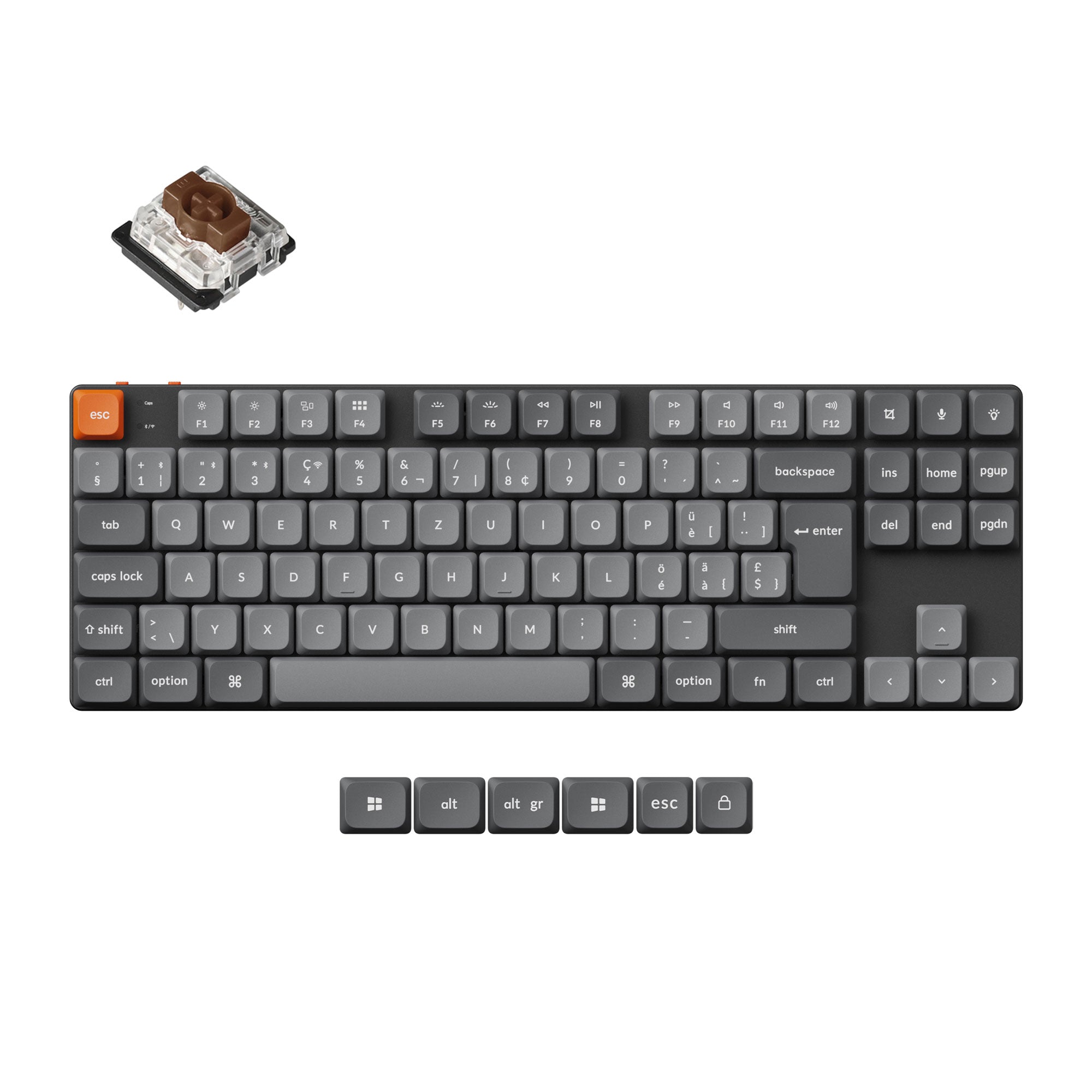 Keychron K1 Max QMK Wireless Custom Mechanical Keyboard ISO Layout Collection - Image 6