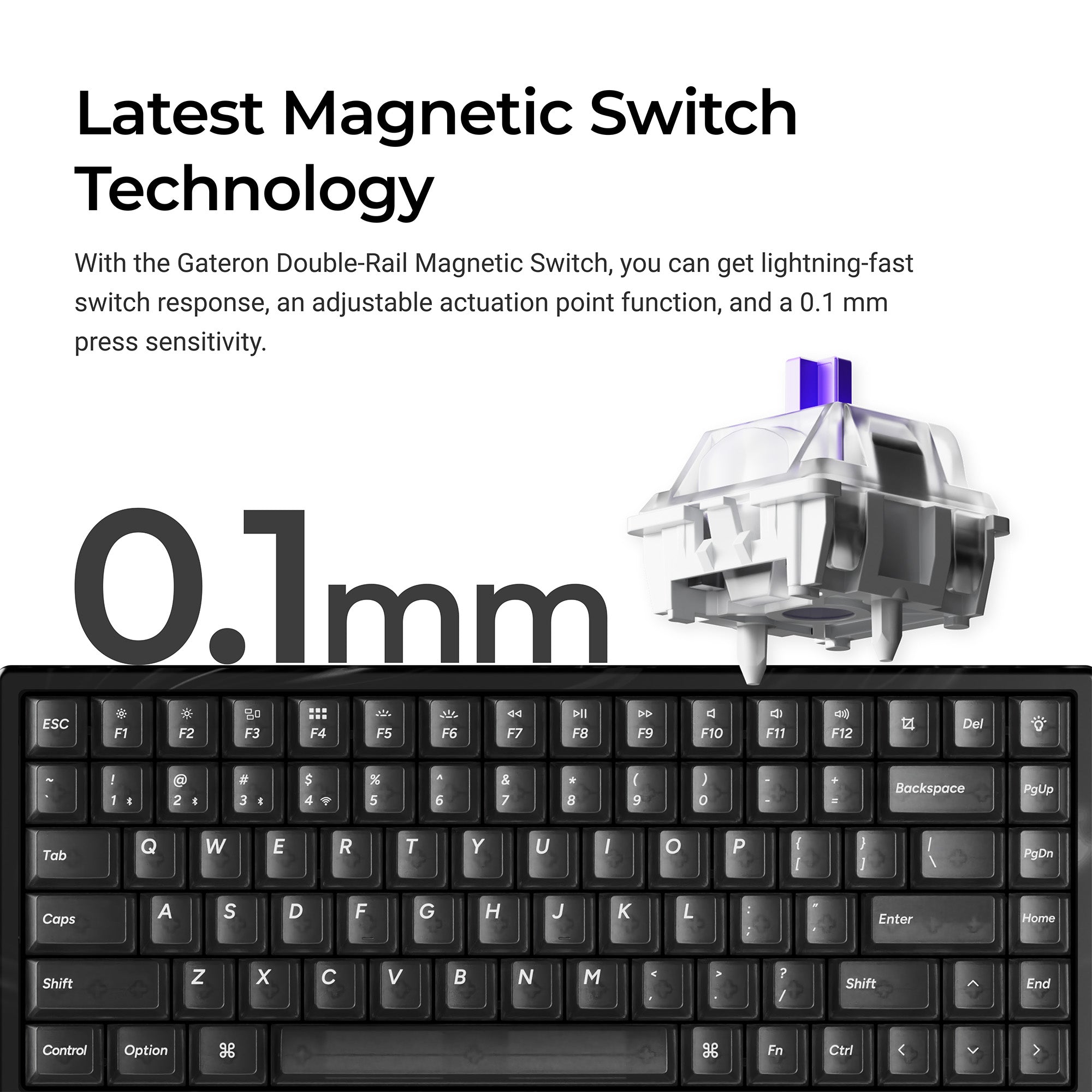 Keychron K2 HE Wireless Magnetic Switch Custom Keyboard - Resin Edition - Image 2