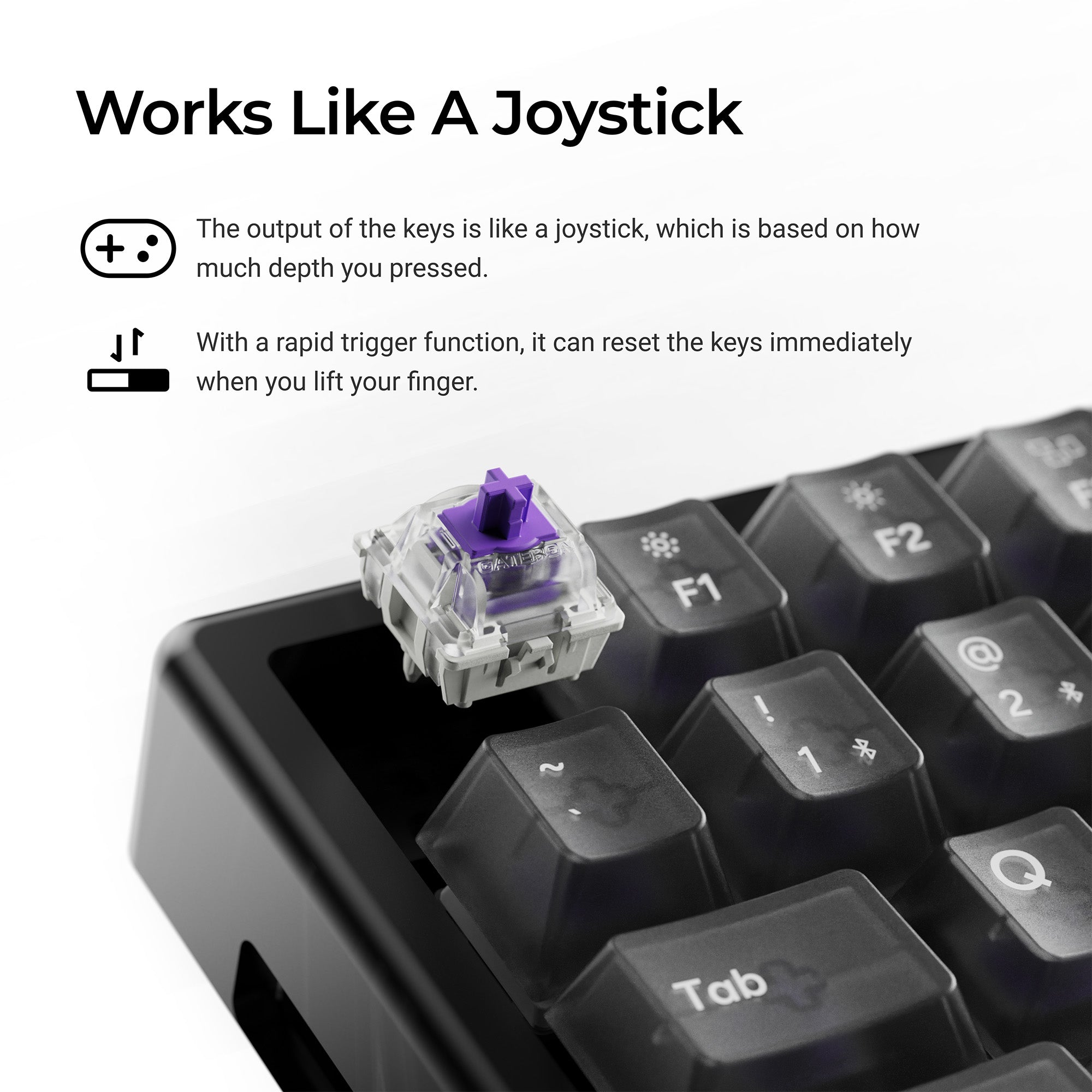 Keychron K2 HE Wireless Magnetic Switch Custom Keyboard - Resin Edition - Image 3