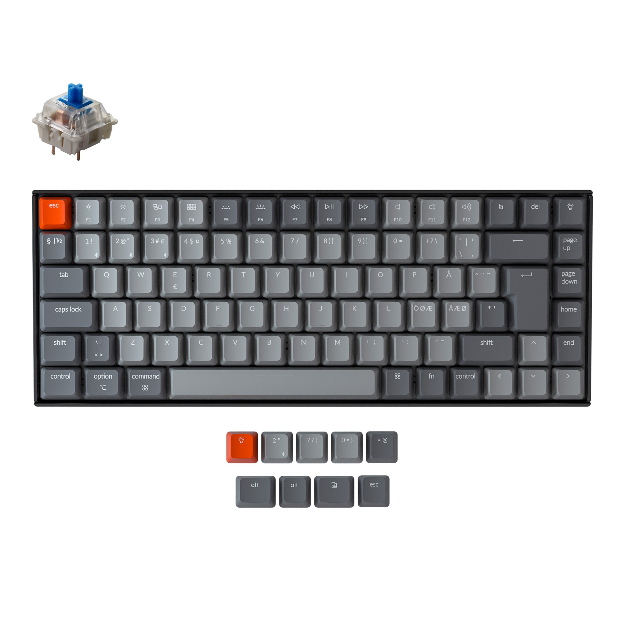 Keychron K2 Wireless Mechanical Keyboard (Nordic ISO Layout) - Version 2 - Image 2