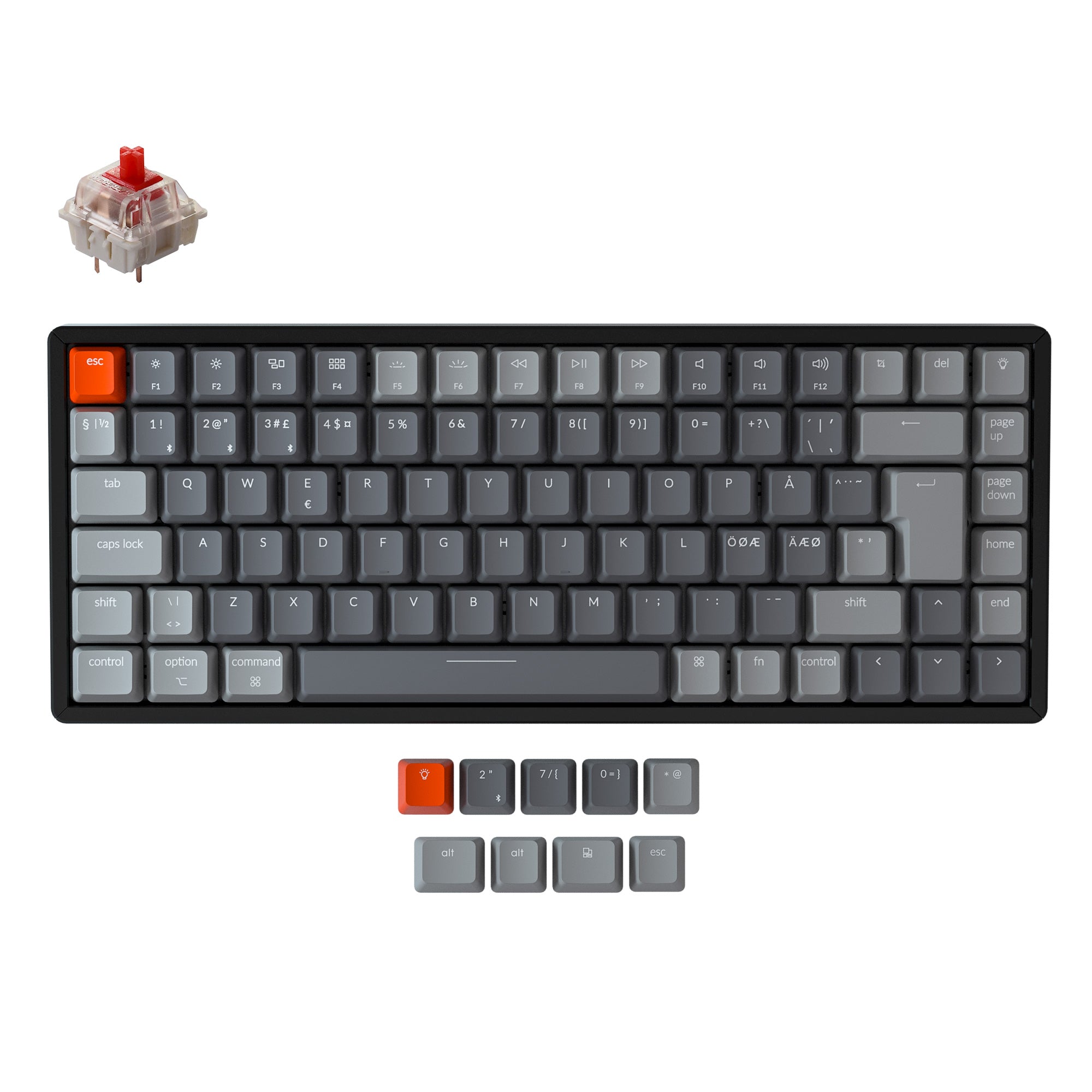 Keychron K2 Wireless Mechanical Keyboard (Nordic ISO Layout) - Version 2 - Image 4