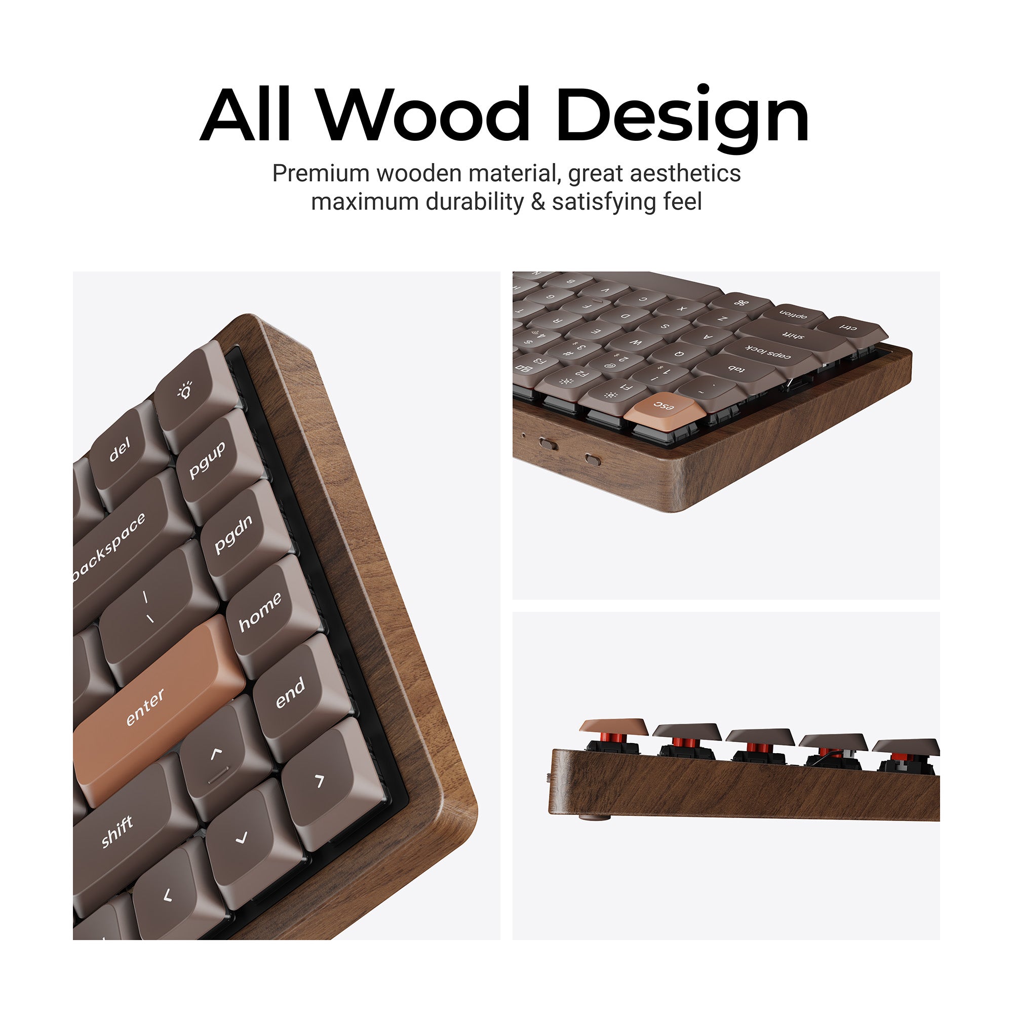 Keychron K3 Max QMK Wireless Custom Mechanical Keyboard - All-Wood Special Edition - Image 2