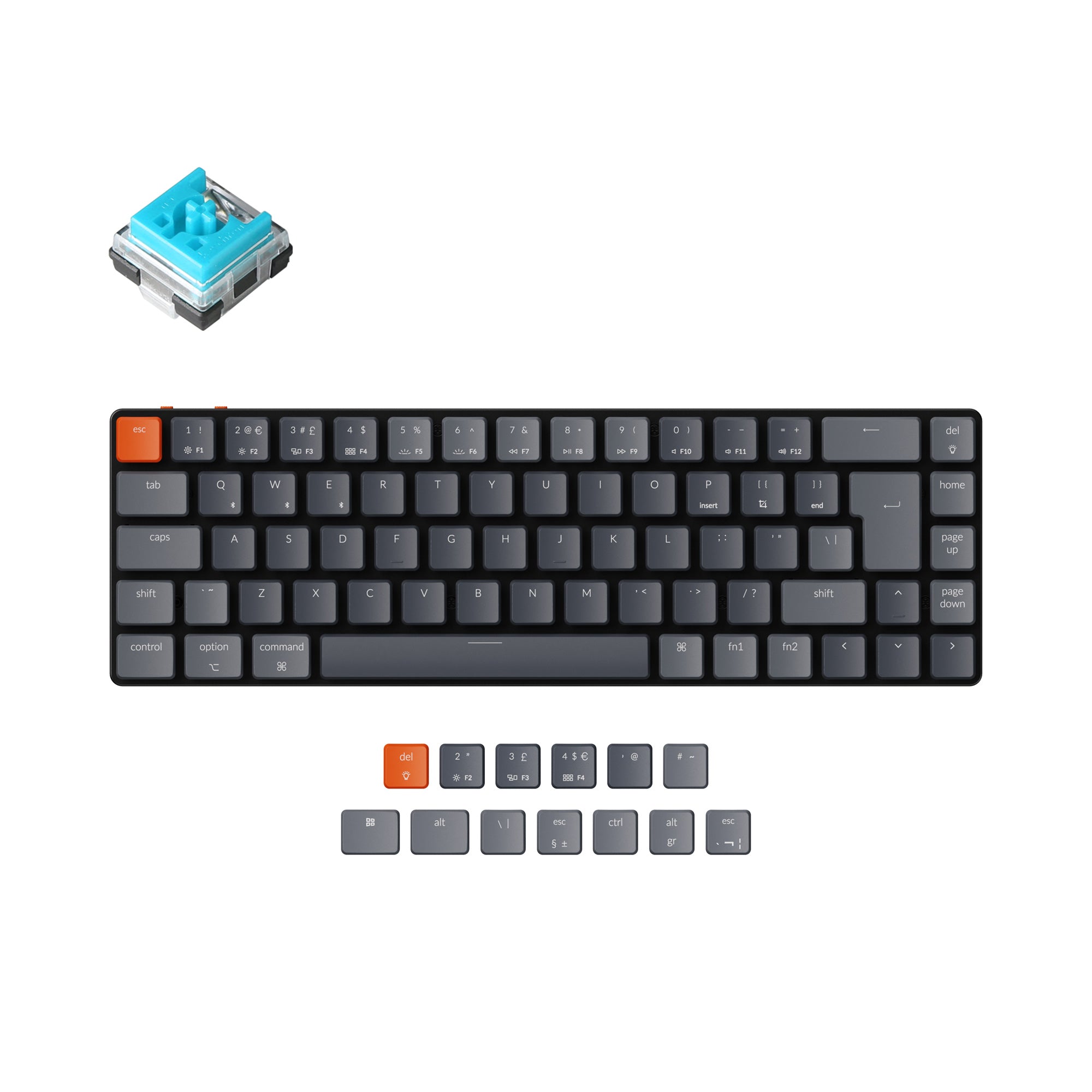 Keychron K7 Ultra-slim Wireless Mechanical Keyboard (UK ISO Layout) - Image 11