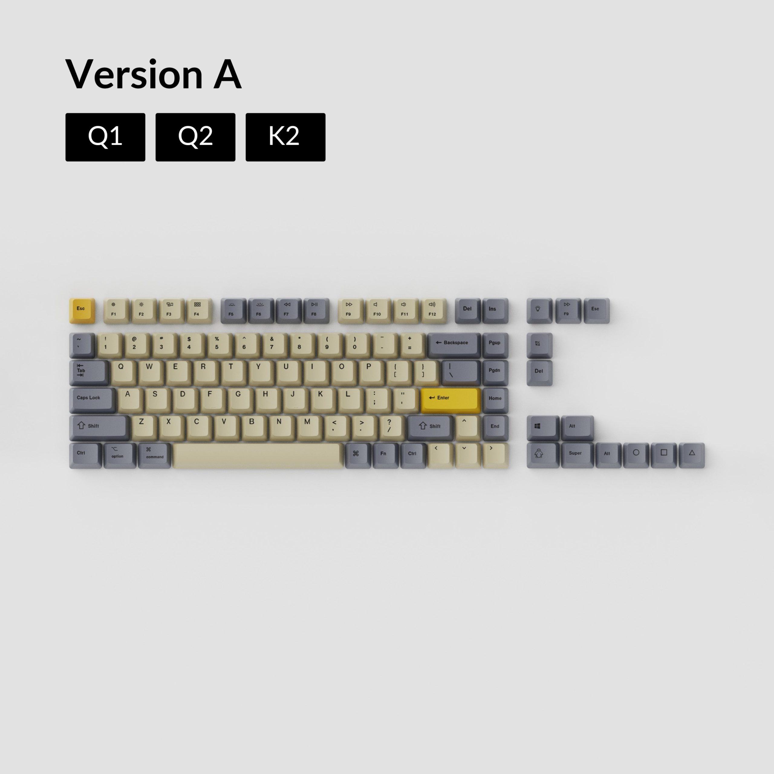 OEM Dye-Sub PBT Keycap Set - Wheat Grey - Image 3
