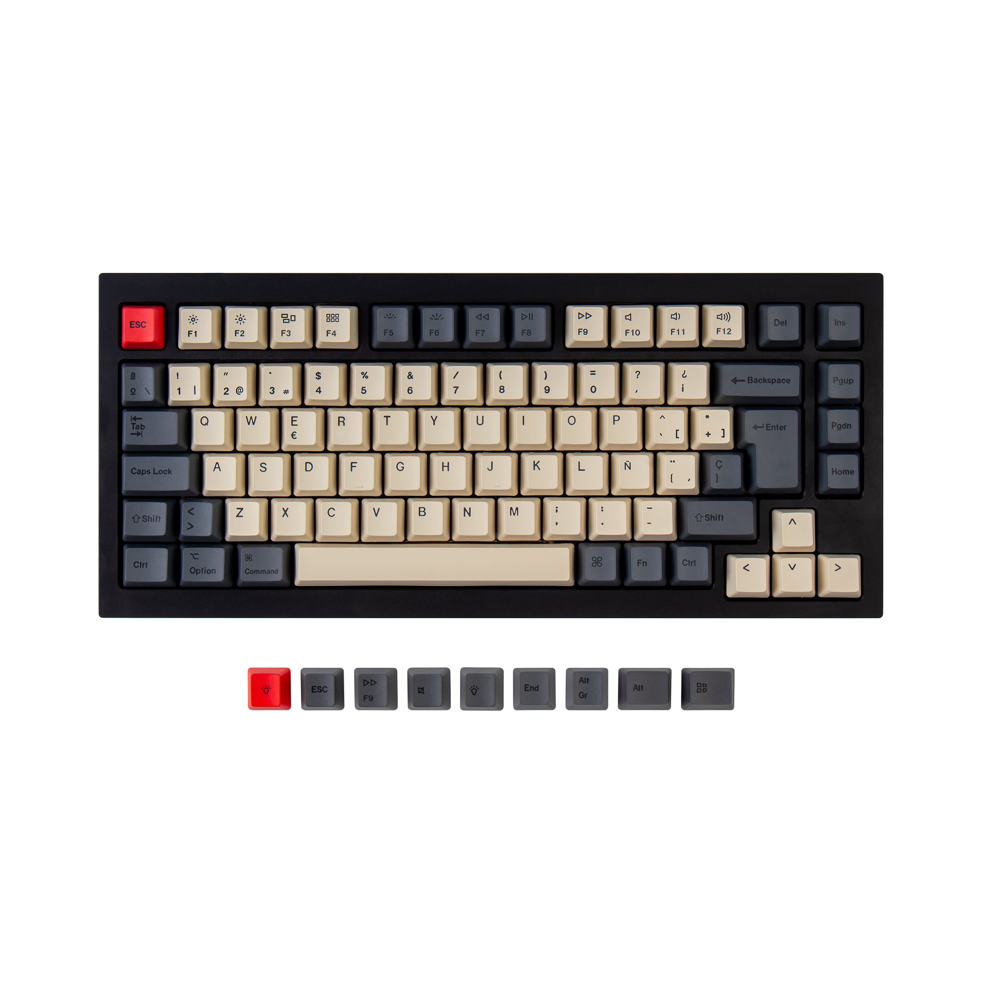 ISO Q1 & Q1 Pro & V1 & K2 & K2 Pro OEM Dye-Sub PBT Keycap Set - Carbon - Image 6