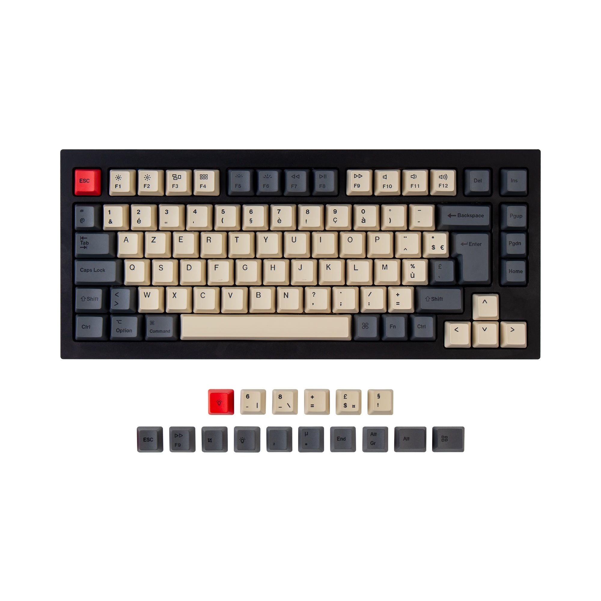 ISO Q1 & Q1 Pro & V1 & K2 & K2 Pro OEM Dye-Sub PBT Keycap Set - Carbon - Image 4