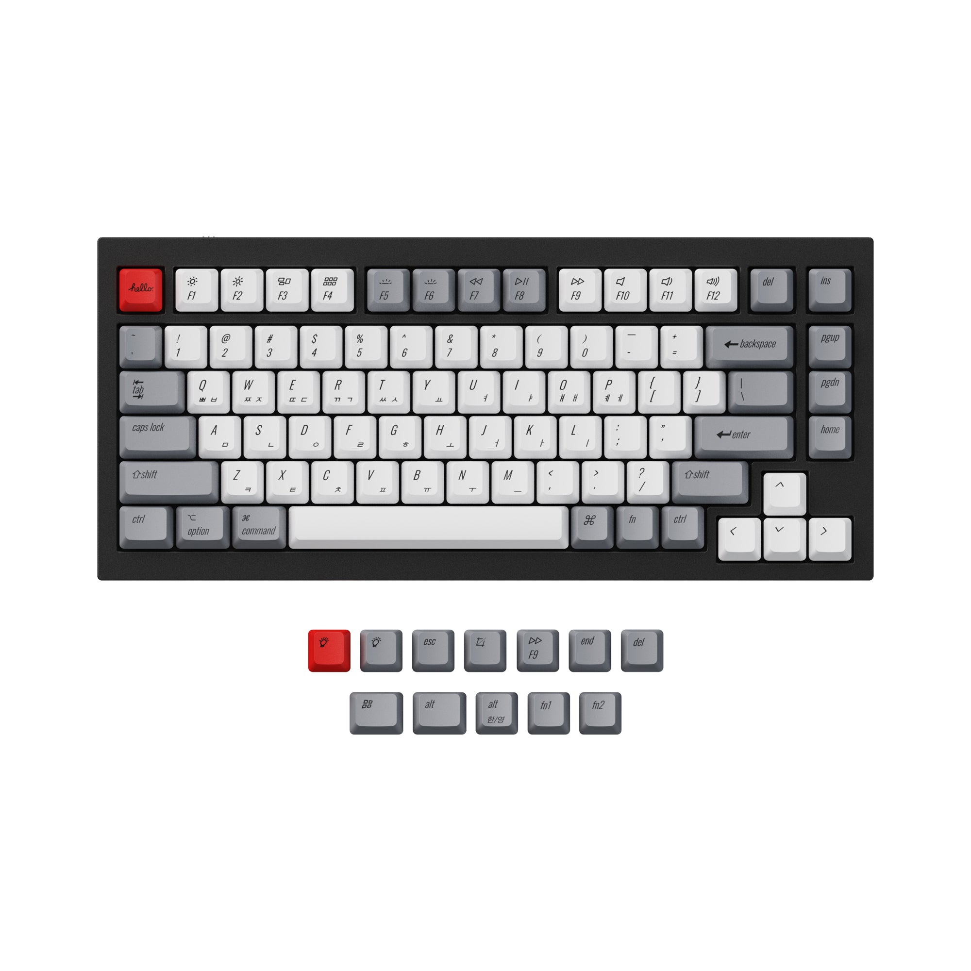 ISO & ANSI Q1 & Q1 Pro & Q2 & Q2 Pro & V1 & V2 & K2 & K2 Pro OEM Dye-Sub PBT Keycap Set - Retro - Image 7
